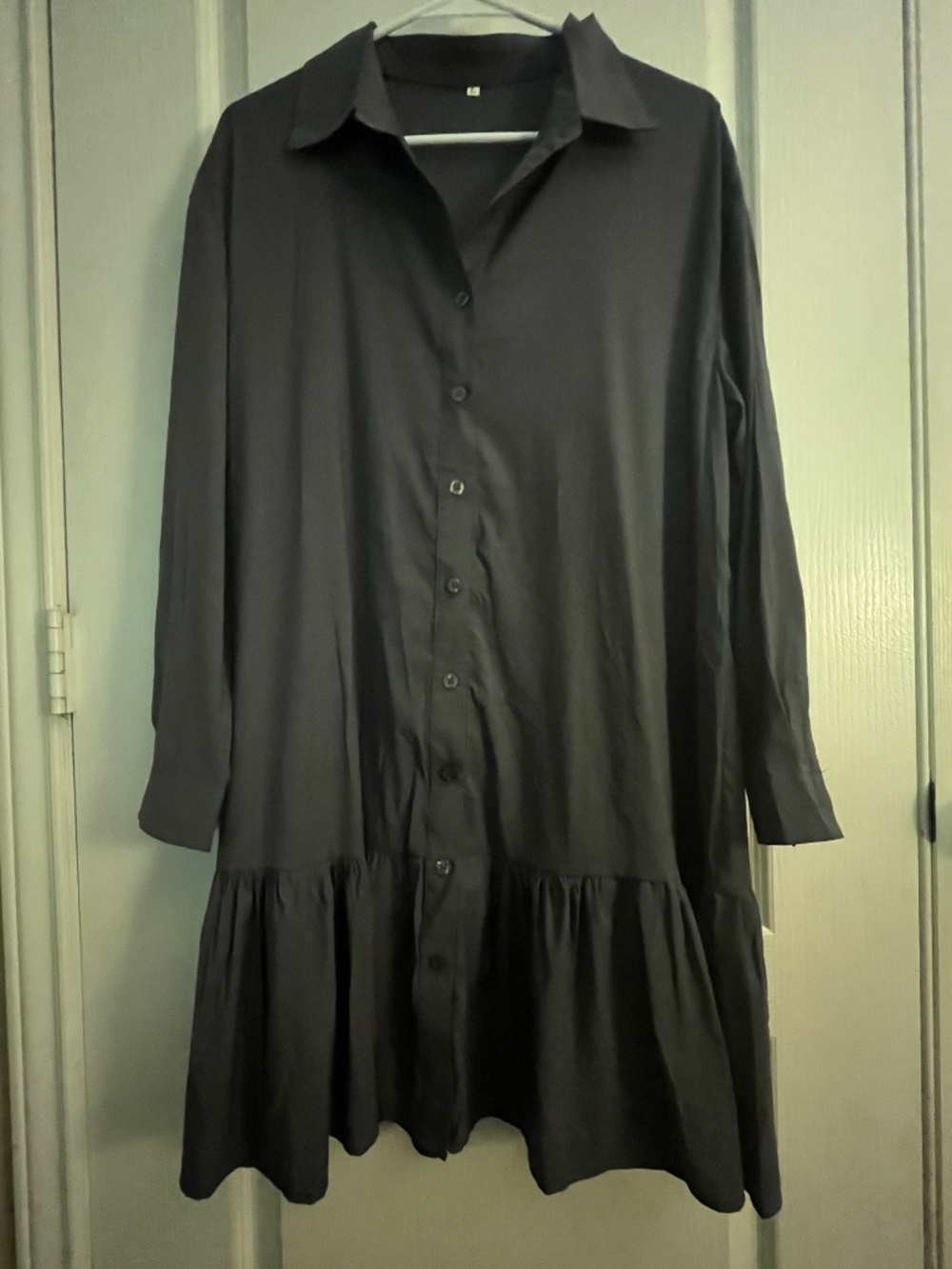Grey button down dress sz L